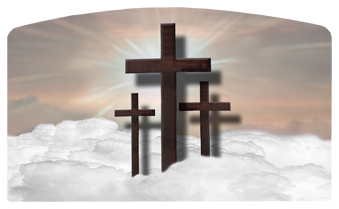 DACRO-106-BZ Three Crosses (Clouds) Bronze